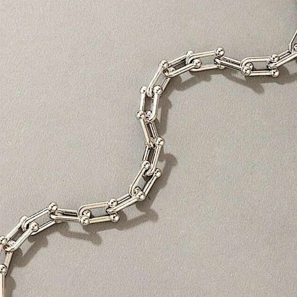 Sterling silver U-shaped ankle bracelet - Picture 4 of 5